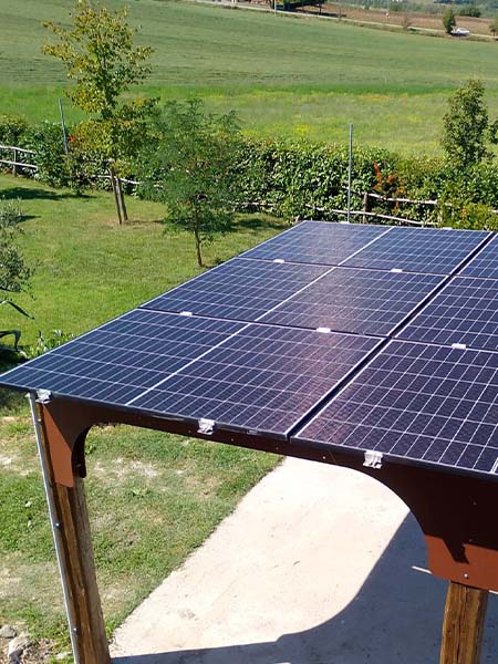 Impianto 4 kw su pensilina auto